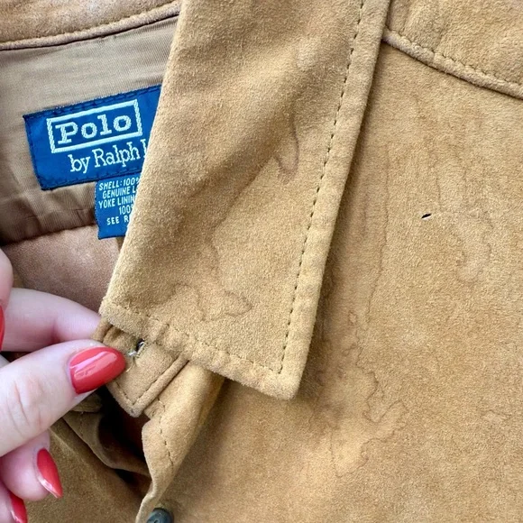 VTG Men’s Polo Ralph Lauren Carmel Suede Button Down sz M - Picture 7 of 15